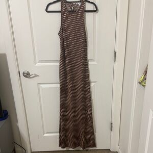 Christian Lacroix Brown Halter Sheath Maxi Dress